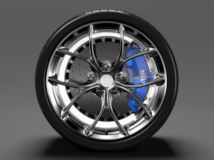 bugatti chiron wheel 2 Model 3D