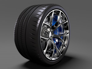 bugatti chiron wheel 2 3D-Modell