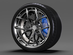 bugatti chiron wheel 2 3D-Modell
