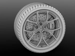bugatti chiron wheel 2 3D Model