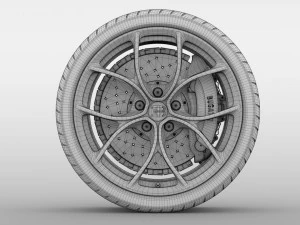bugatti chiron wheel 2 3D Model