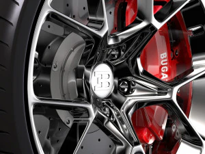 bugatti chiron wheel 4 3D Model