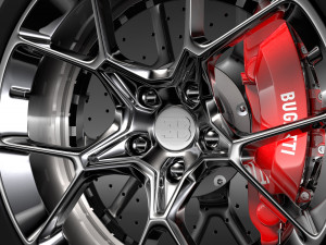bugatti chiron wheel 4 Modelo 3D
