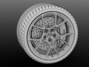 bugatti chiron wheel 4 Modelo 3D