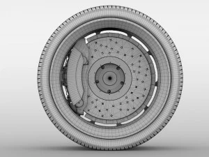 bugatti chiron wheel 4 3D Model
