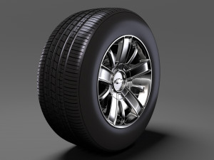 chevrolet silverado high country wheel 2017 Modelo 3D
