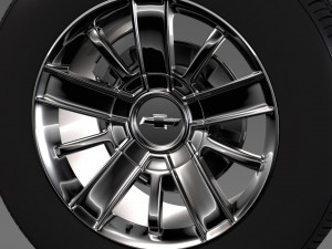 chevrolet silverado high country wheel 2017 Modelo 3D