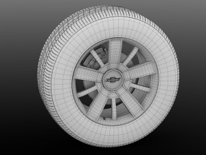 chevrolet silverado high country wheel 2017 Modelo 3D