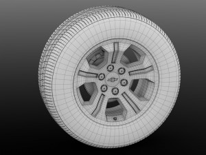 chevrolet silverado lt z71 wheel 2017 Modelo 3D