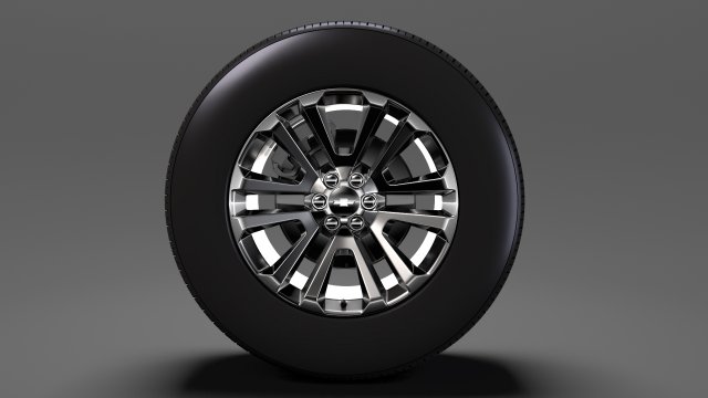 chevrolet silverado ltz wheel 2017 3D Модель .c4d .max .obj .3ds .fbx .stl .blend 