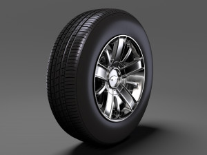 chevrolet silverado wheel 2017 3D Model