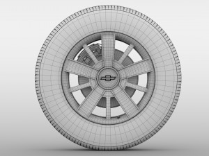 chevrolet silverado wheel 2017 3D Model