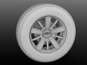chevrolet silverado wheel 2017 3D Model