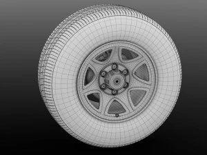 chevrolet silverado wt wheel 2017 3D Model