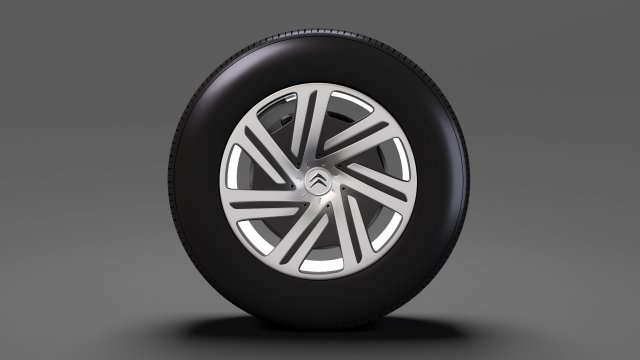 citroen berlingo wheel 2017 Modelo 3D .c4d .max .obj .3ds .fbx .stl .blend 