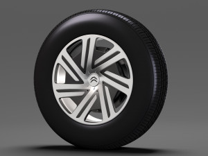 citroen berlingo wheel 2017 Modelo 3D