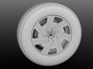 citroen berlingo wheel 2017 Modelo 3D