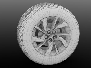 citroen spacetourer 2017 wheel 3D-Modell
