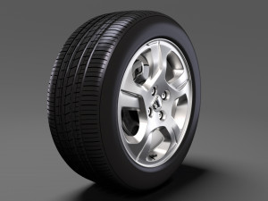 dacia logan wheel 2016 3D Model