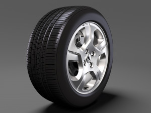 dacia logan wheel 2016 Modèle 3D