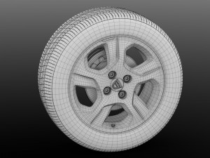 dacia logan wheel 2016 Modelo 3D