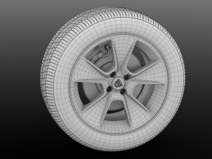 dacia sandero wheel 2017 Modèle 3D
