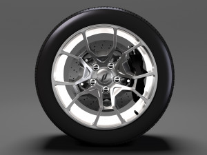 dodge challenger gt awd 2017 wheel 3D Model