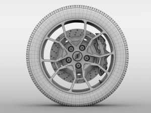 dodge challenger gt awd 2017 wheel Modello 3D