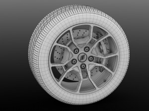 dodge challenger gt awd 2017 wheel Modello 3D