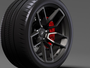 dodge challenger hellcat widebody 2017 wheel Modèle 3D
