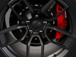 dodge challenger hellcat widebody 2017 wheel Modèle 3D