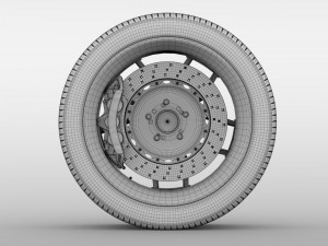 dodge challenger hellcat widebody 2017 wheel Modèle 3D