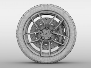 dodge challenger hellcat widebody 2017 wheel Modèle 3D