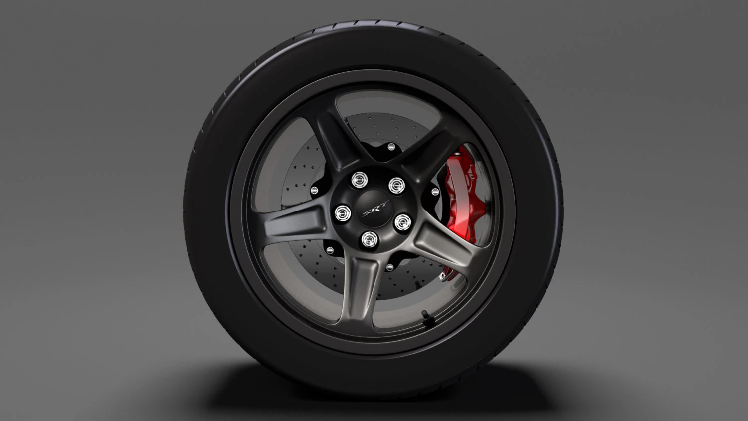 dodge challenger srt demon 2017 rearwheel 3D Model .c4d .max .obj .3ds .fbx .stl .blend 