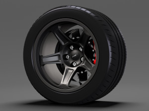 dodge challenger srt demon 2017 rearwheel 3D Модель