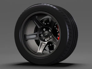 dodge challenger srt demon 2017 rearwheel 3D Model