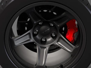 dodge challenger srt demon 2017 rearwheel 3D Model