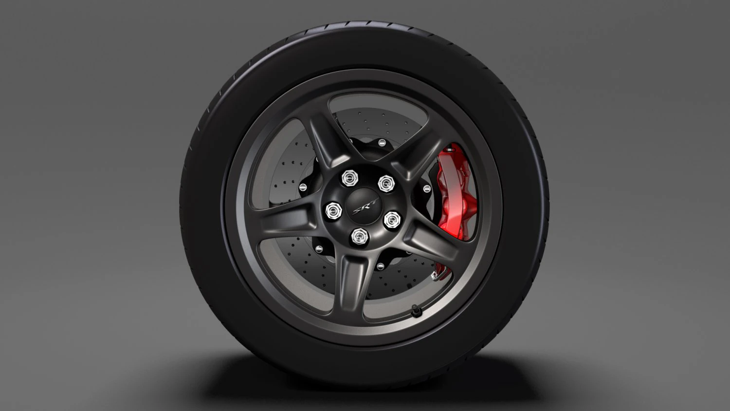 dodge challenger srt demon 2017 wheel 3D Model .c4d .max .obj .3ds .fbx .stl .blend 