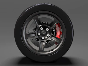 Dodge Challenger srt şeytan 2017 tekerlek 3D Model