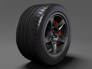 dodge challenger srt demon 2017 wheel 3D Model