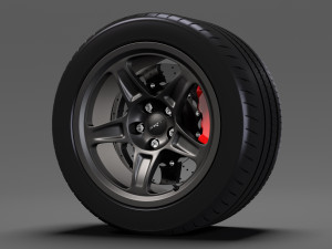 dodge challenger srt demon 2017 wheel Model 3D
