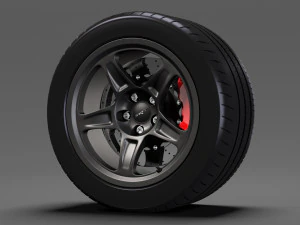 dodge challenger srt demon 2017 wheel 3D Model