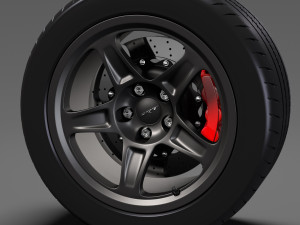 dodge challenger srt demon 2017 wheel Model 3D