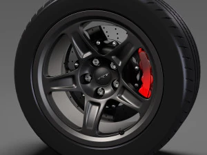 dodge challenger srt demon 2017 wheel 3D Model