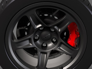 dodge challenger srt demon 2017 wheel Model 3D