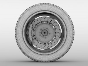 dodge challenger srt demon 2017 wheel Model 3D