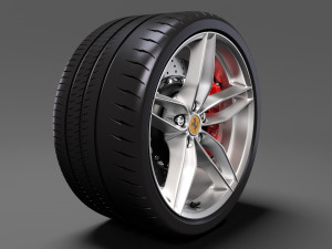 ferrari 488 gtbwheel 3D Model