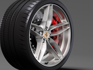ferrari 488 gtbwheel 3D Model