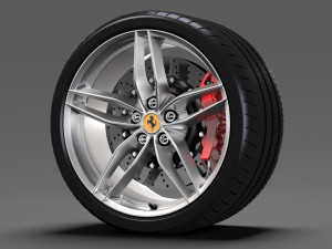 ferrari 488 gtbwheel 3D Model