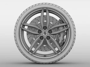 ferrari 488 gtbwheel 3D Model